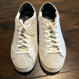 P448 White Perforated Sneakers